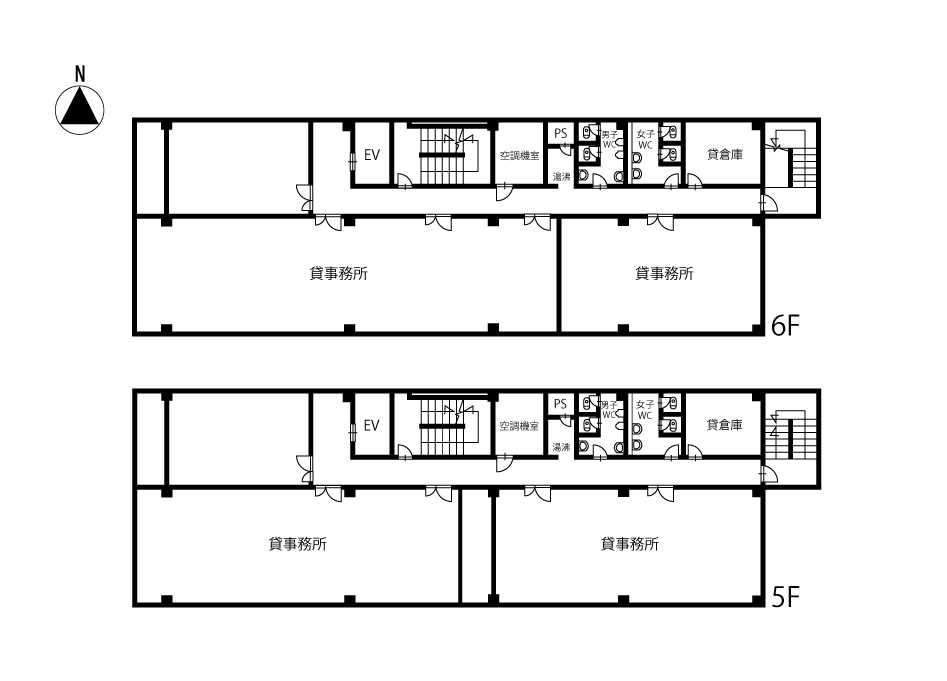間取(5,6階) 間取(5,6階)
